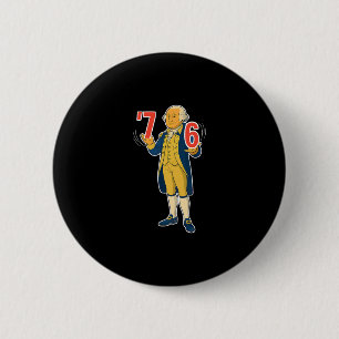 Badge Rond 5 Cm 67 Six Seven Mème drôle de George Washington