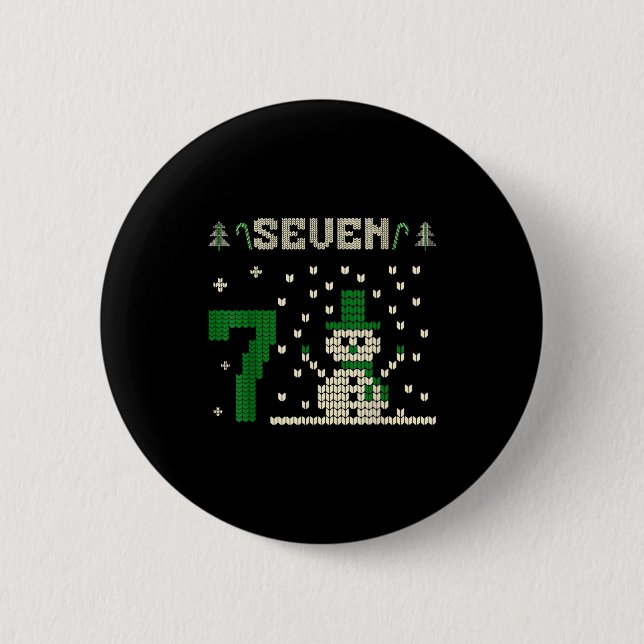Badge Rond 5 Cm 67 Six Seven Meme Snowman Christmas Couple Matchin (Devant)