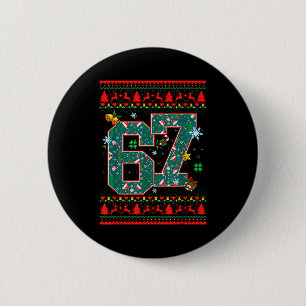 Badge Rond 5 Cm 67 Six Seven Noël Drôle Meme Main 67 Couples