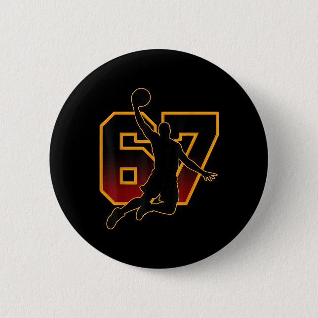 Badge Rond 5 Cm 67 Sketll Meme Slam Dunk Position Six Seven Game T (Devant)