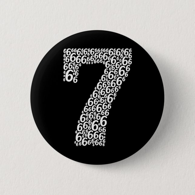 Badge Rond 5 Cm 67 Soixante-Sept Conception de costume d'Halloween (Devant)