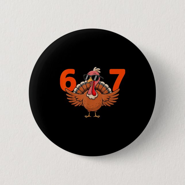 Badge Rond 5 Cm 67 Thanksgiving Middle School 6 7  (Devant)