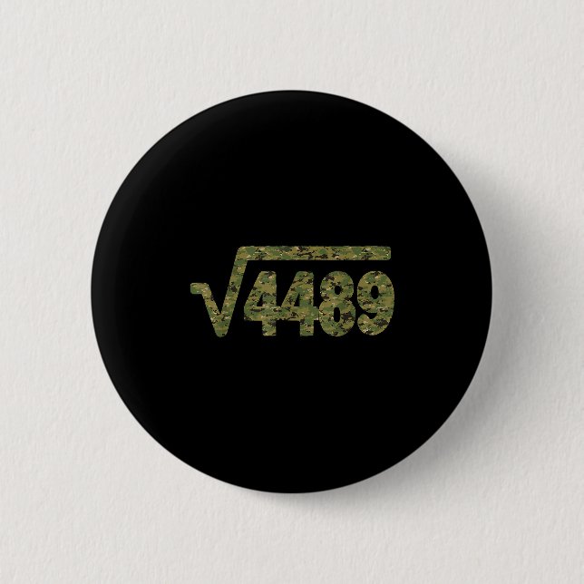 Badge Rond 5 Cm 6 7 Army Pattern Meme Square Root 4489 Slang Math  (Devant)
