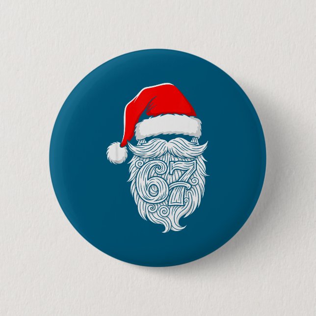 Badge Rond 5 Cm 6 7 Christmas 67 Santa Six Seven Christmas Boys Te (Devant)