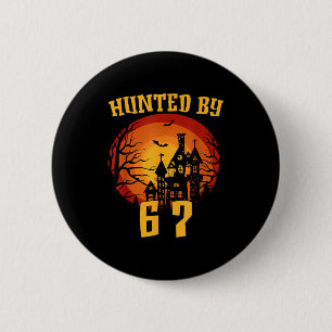 Badge Rond 5 Cm 6 7 halloween 67 mème six sept hanté gen alpha