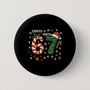 Badge Rond 5 Cm 6-7 Meme 8647 Noël Cerveau Pourri Drôle Anti Trump