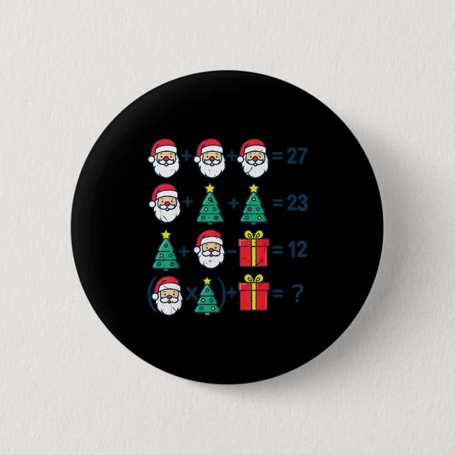 Badge Rond 5 Cm 6 7 Order Operation Christmas Math Professor Costu (Devant)