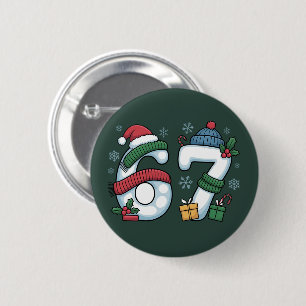 Badge Rond 5 Cm 6 7 Six Seven Génération Z Alpha Argot Meme Noël B