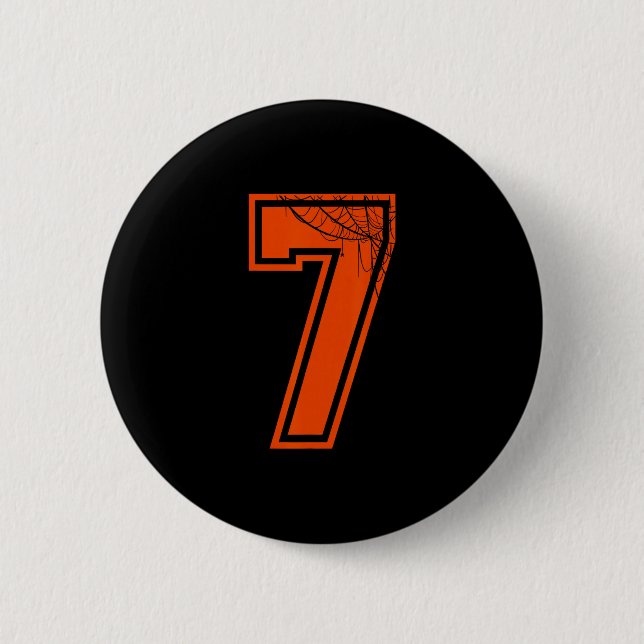 Badge Rond 5 Cm 6 7 Spider Web Funny Costume d'Halloween Tee (Devant)