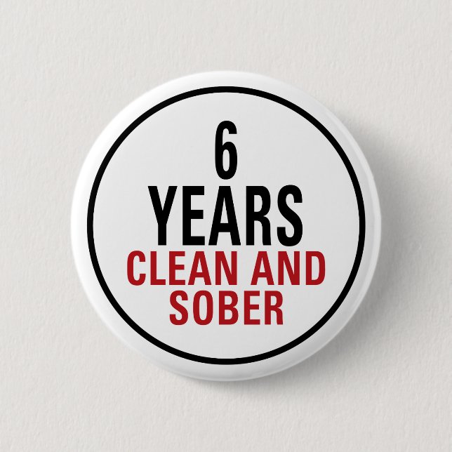 Badge Rond 5 Cm 6 ans nettoient et assagissent (Devant)