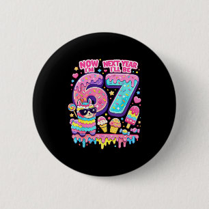 Badge Rond 5 Cm 6 l'année prochaine sera 7 lama alpacaca 67 meme a
