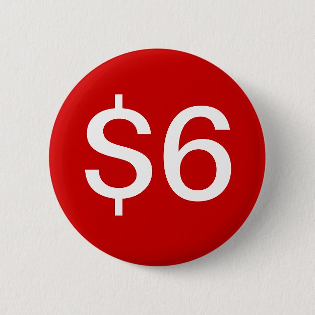 Badge Rond 5 Cm $6 vendeurs/bouton de ventes (Devant)