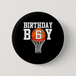 Badge Rond 5 Cm 6e anniversaire Sport 6 ans Basketball 6 garçons K