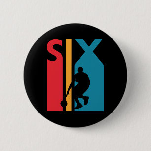 Badge Rond 5 Cm 6e cadeau d'anniversaire Six basket-ball Vintage 6