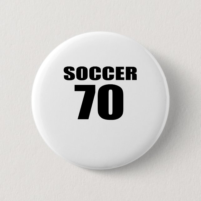 Badge Rond 5 Cm 70 Anniversaire De Football (Devant)