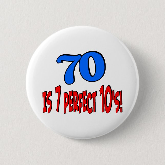 Badge Rond 5 Cm 70 est 7 parfait 10's (BLUE) (Devant)
