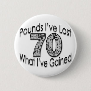 Badge Rond 5 Cm 70 livres de bouton perdu