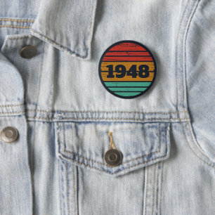Badge Rond 5 Cm 75e anniversaire vintage personnalisé