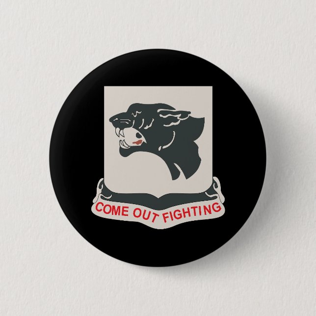 Badge Rond 5 Cm 761e Bataillon de chars - Panthers noirs avec text (Devant)