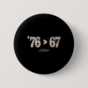 Badge Rond 5 Cm 76 67 Thomas Jefferson Six Seven 6 7 Mème Gen Alph
