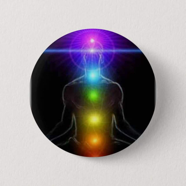 Badge Rond 5 Cm 7 Chakra (Devant)