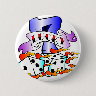 Badge Rond 5 Cm 7 chanceux avec des matrices