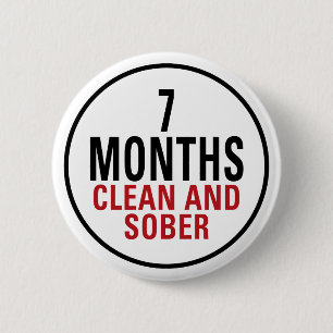 Badge Rond 5 Cm 7 mois nettoient et assagissent