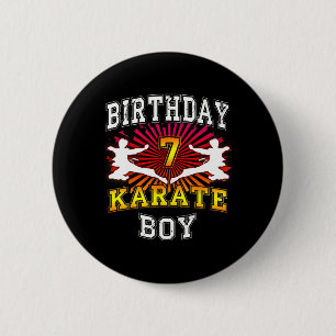 Badge Rond 5 Cm 7e anniversaire garçon - Karate 7 ans enfant