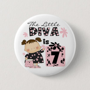 Badge Rond 5 Cm 7èmes T-shirts et cadeaux d'anniversaire de petit