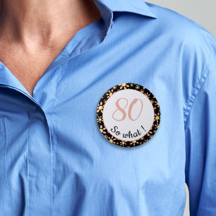 Badge Rond 5 Cm 80 donc ce drôle 80e anniversaire modèle floral