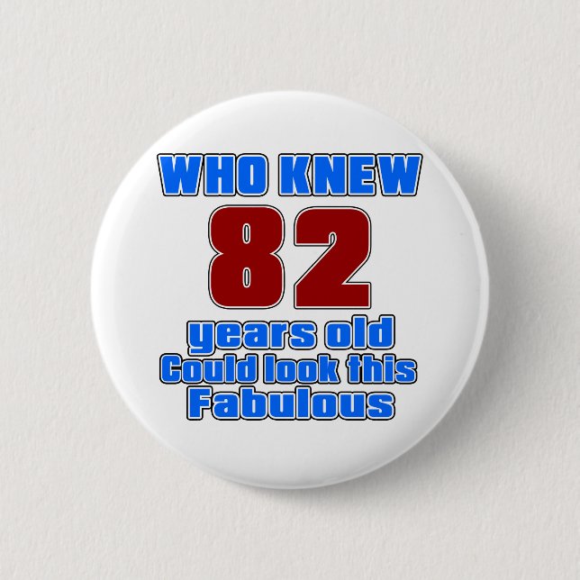 Badge Rond 5 Cm 82 conceptions d'anniversaire (Devant)