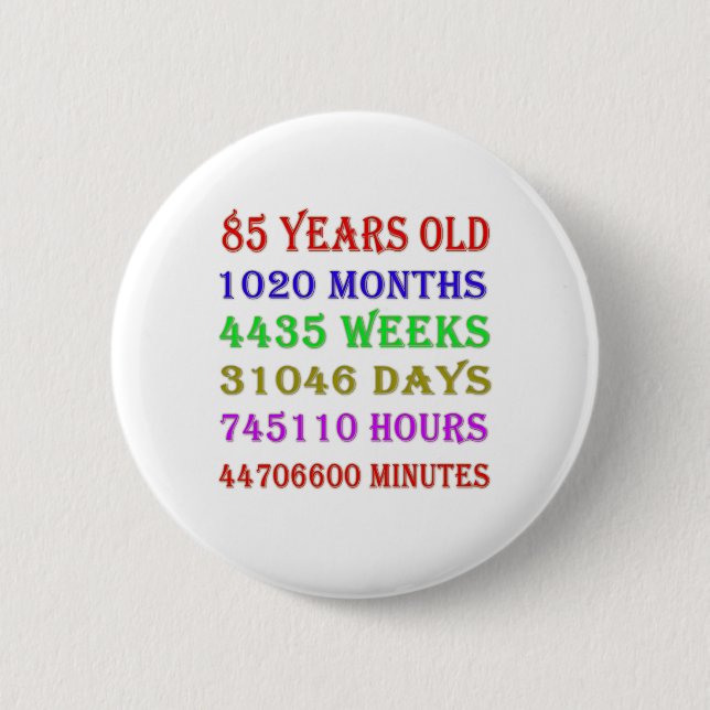 Badge Rond 5 Cm 85e anniversaire Jalons (Devant)