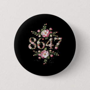 Badge Rond 5 Cm 8647 Floral subtil anti Trump 8647 style bohème