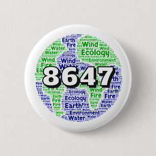 Badge Rond 5 Cm 8647 Planète Terre Écologie Art de mots