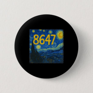 Badge Rond 5 Cm 8647 Subtile Résister Trump Van Gogh Nuit Étoilée