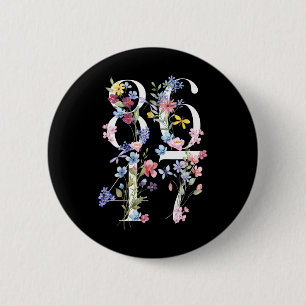 Badge Rond 5 Cm 8647 Subtle Anti Trump 86 47 Floral Boho Style 1