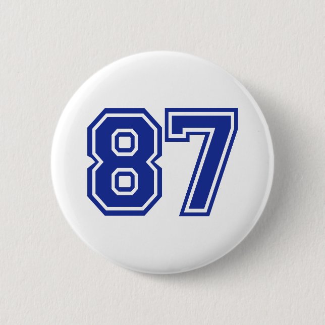Badge Rond 5 Cm 87 - nombre (Devant)