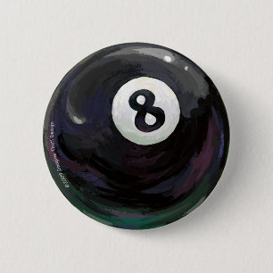Badge Rond 5 Cm 8 Ball