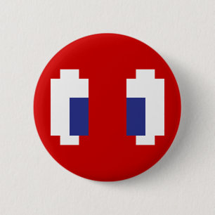 Badge Rond 5 Cm 8 bits Pixel Manga Eyes