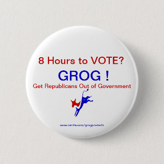 Badge Rond 5 Cm 8 heures au vote ? Pin/Button-2.25 "