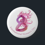 Badge Rond 5 Cm 8 mars le jour des femmes internationales<br><div class="desc">Ajoutez vos mots faits sur commande à cette conception en utilisant les boîtes "éditent ce modèle de conception" du côté droit de l'article, ou cliquent sur la "personnaliser bleue il" bouton pour arranger le texte, changent les polices et les couleurs et pour ajouter également des informations supplémentaires ou des images...</div>