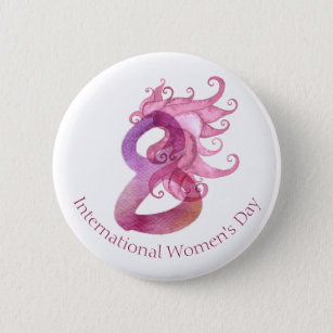 Badge Rond 5 Cm 8 mars le jour des femmes internationales