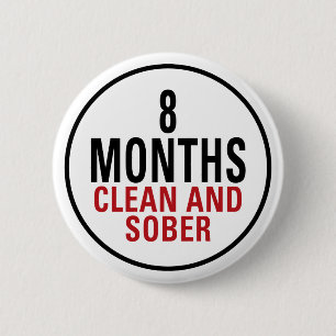 Badge Rond 5 Cm 8 mois nettoient et assagissent