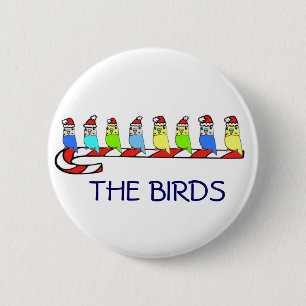 Badge Rond 5 Cm 8 perruches