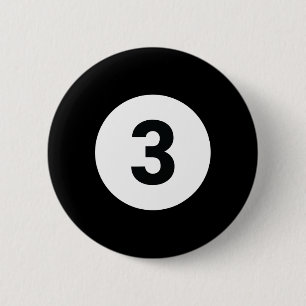 Badge Rond 5 Cm 8 Pool Ball 3 Billiards Costume Halloween Groupe M