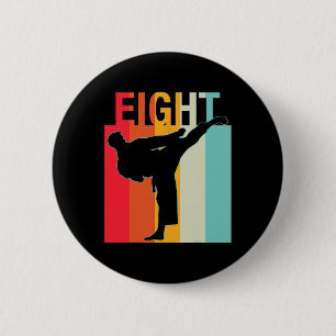 Badge Rond 5 Cm 8e anniversaire Cadeaux Karate Retro Taekwondo Mar