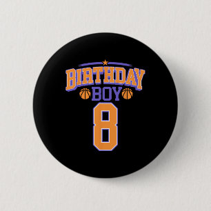 Badge Rond 5 Cm 8e anniversaire garçon Bysketbyll Amour 8 ans Anni