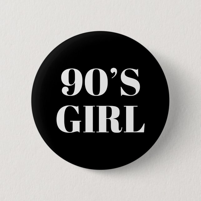 Badge Rond 5 Cm 90's Girl (Devant)