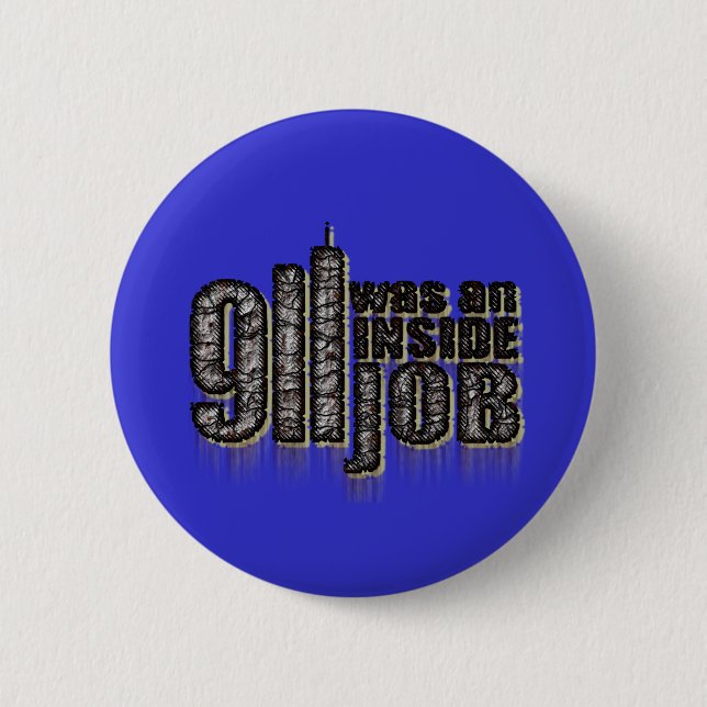 Badge Rond 5 Cm 911 était un travail intérieur (Devant)