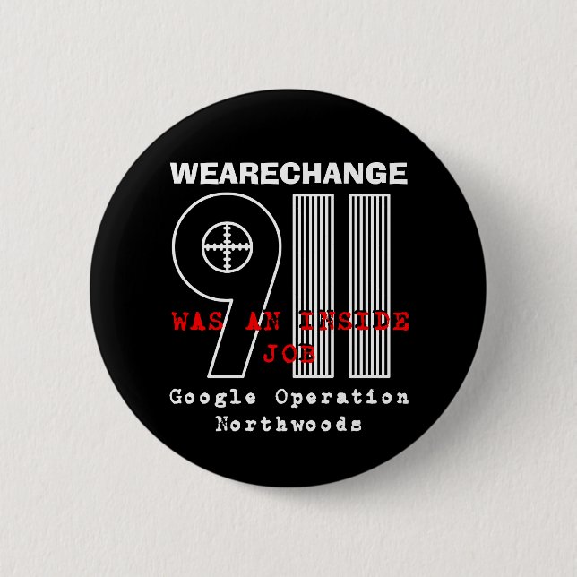 Badge Rond 5 Cm 911 Northwoods, WEARECHANGE (Devant)